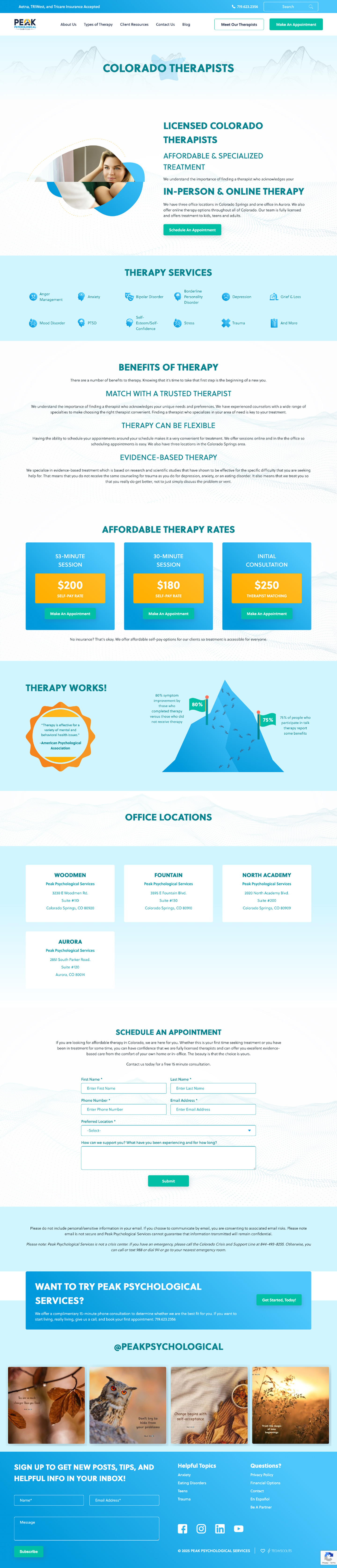 Original marketing landing page